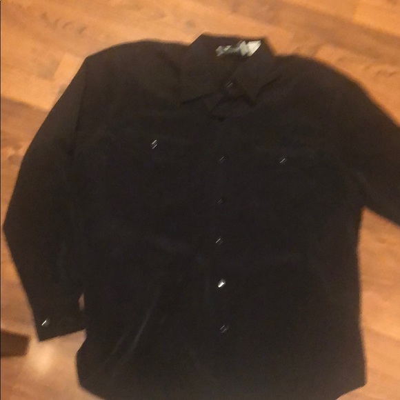 Black button down blouse sz m - Picture 3 of 3